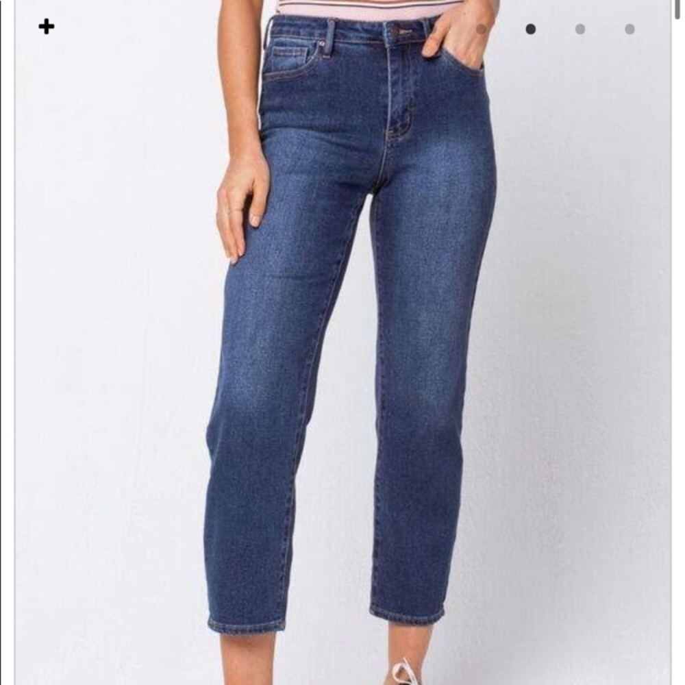 RSQ High Rise Straight Leg Loose Fit Denim Jeans - Picture 2 of 15